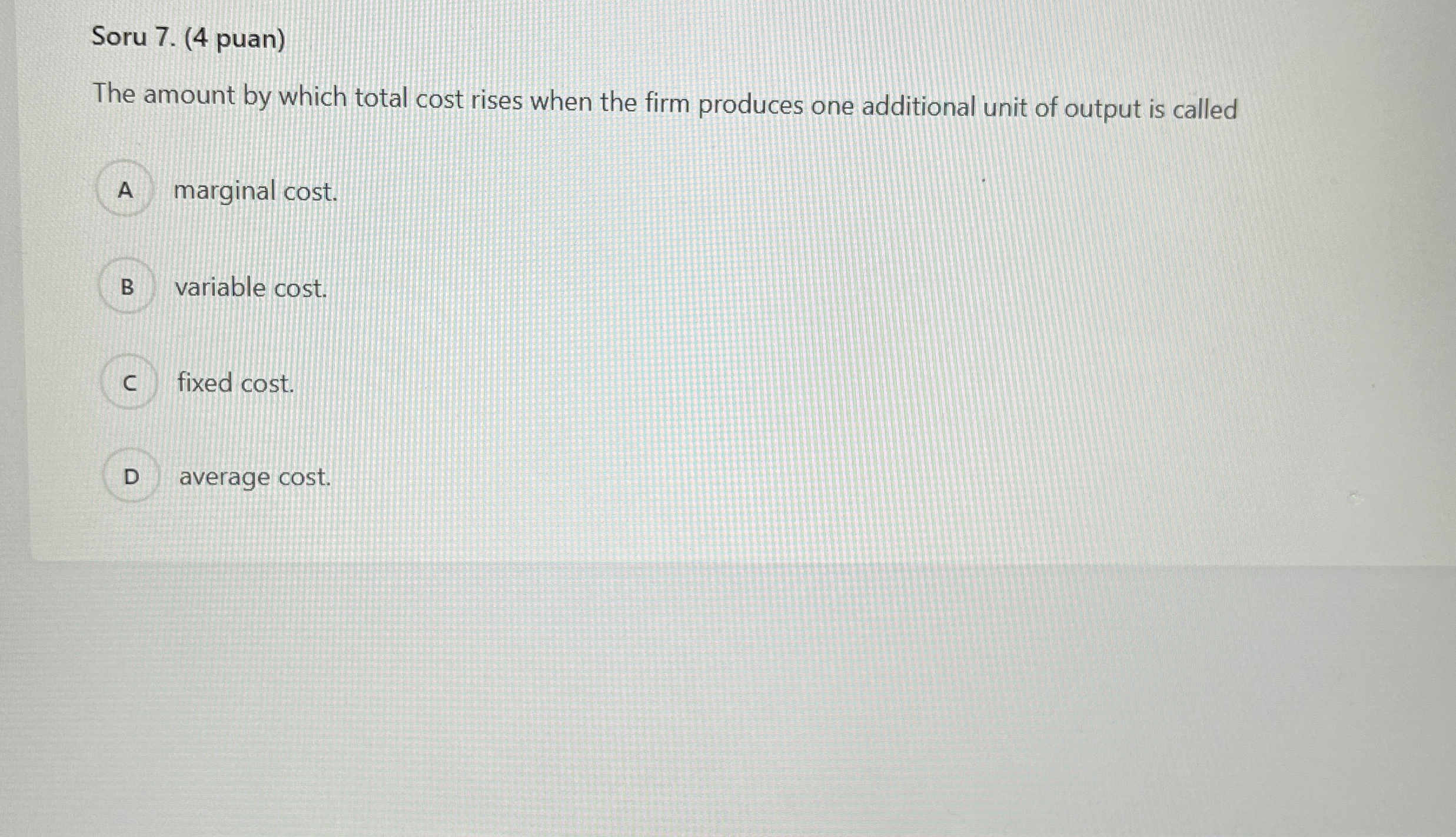 Soru 7 . ( 4 puan ) The amount by which total