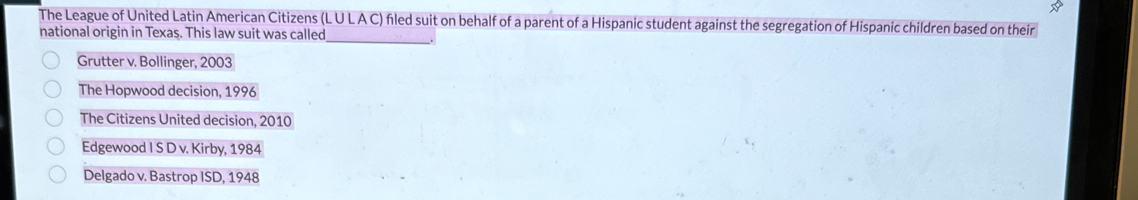 The League of United Latin American Citizens (