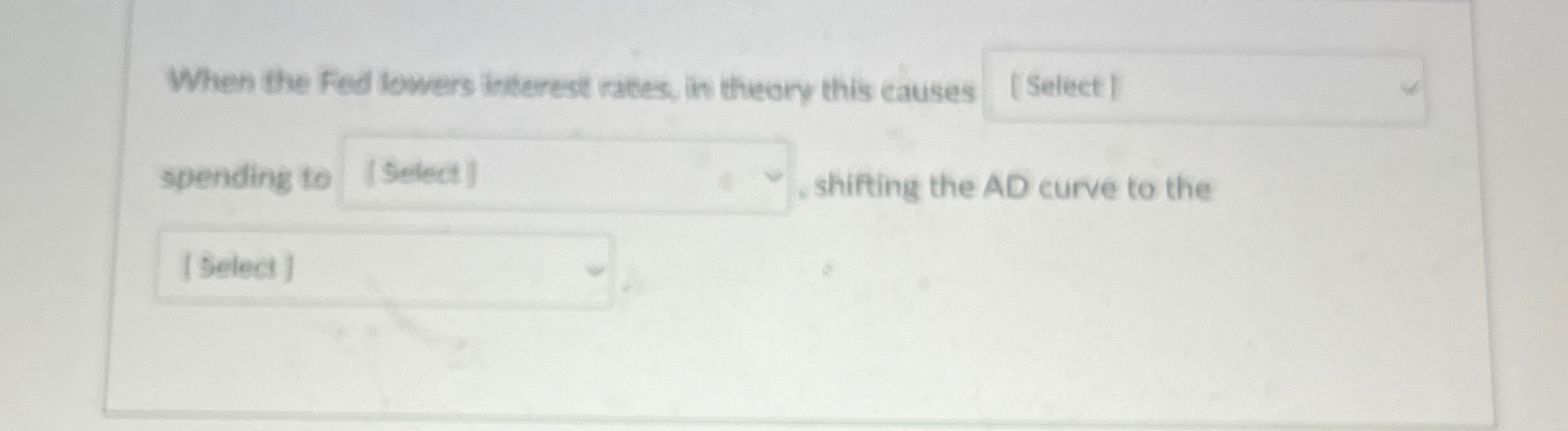 When the Fed lowers interest races, in theory
