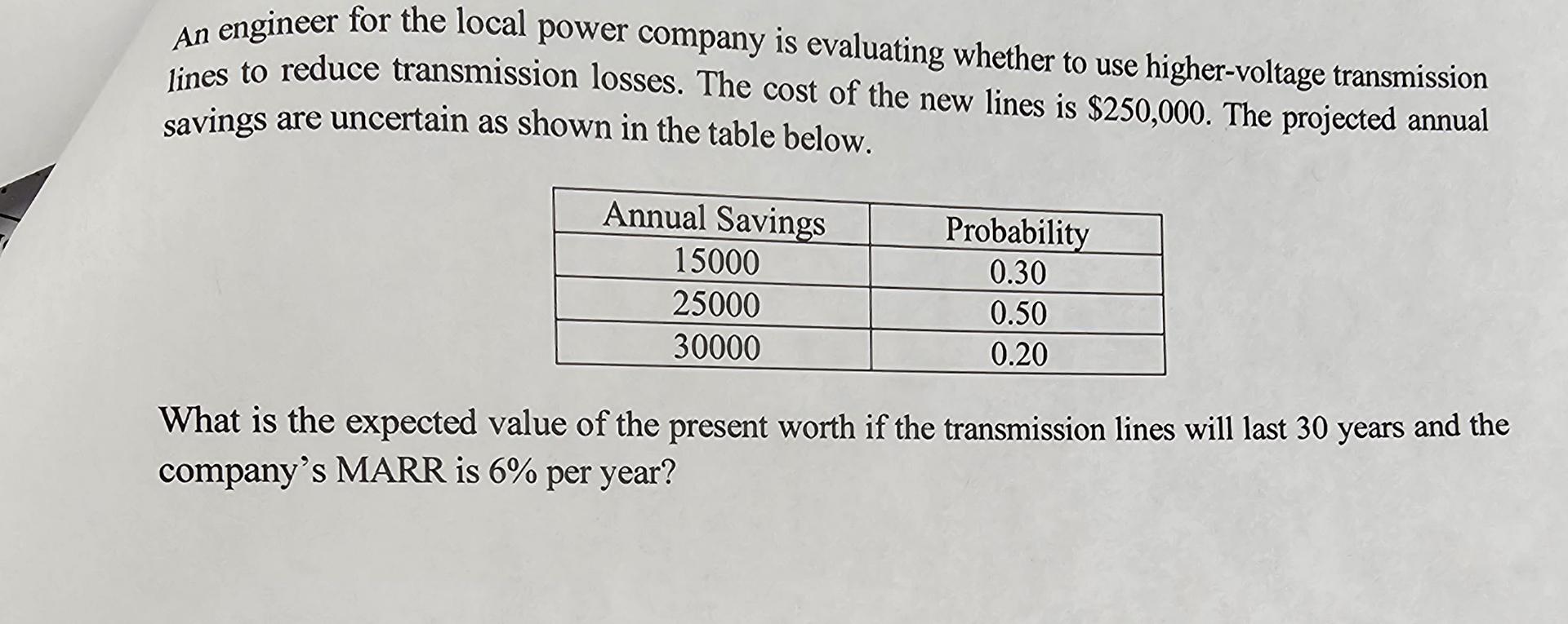 An engineer for the local power company is