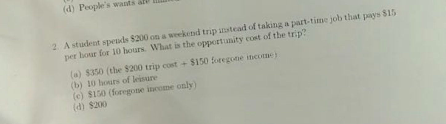 A student spends $ 2 0 0 on a weekend trip