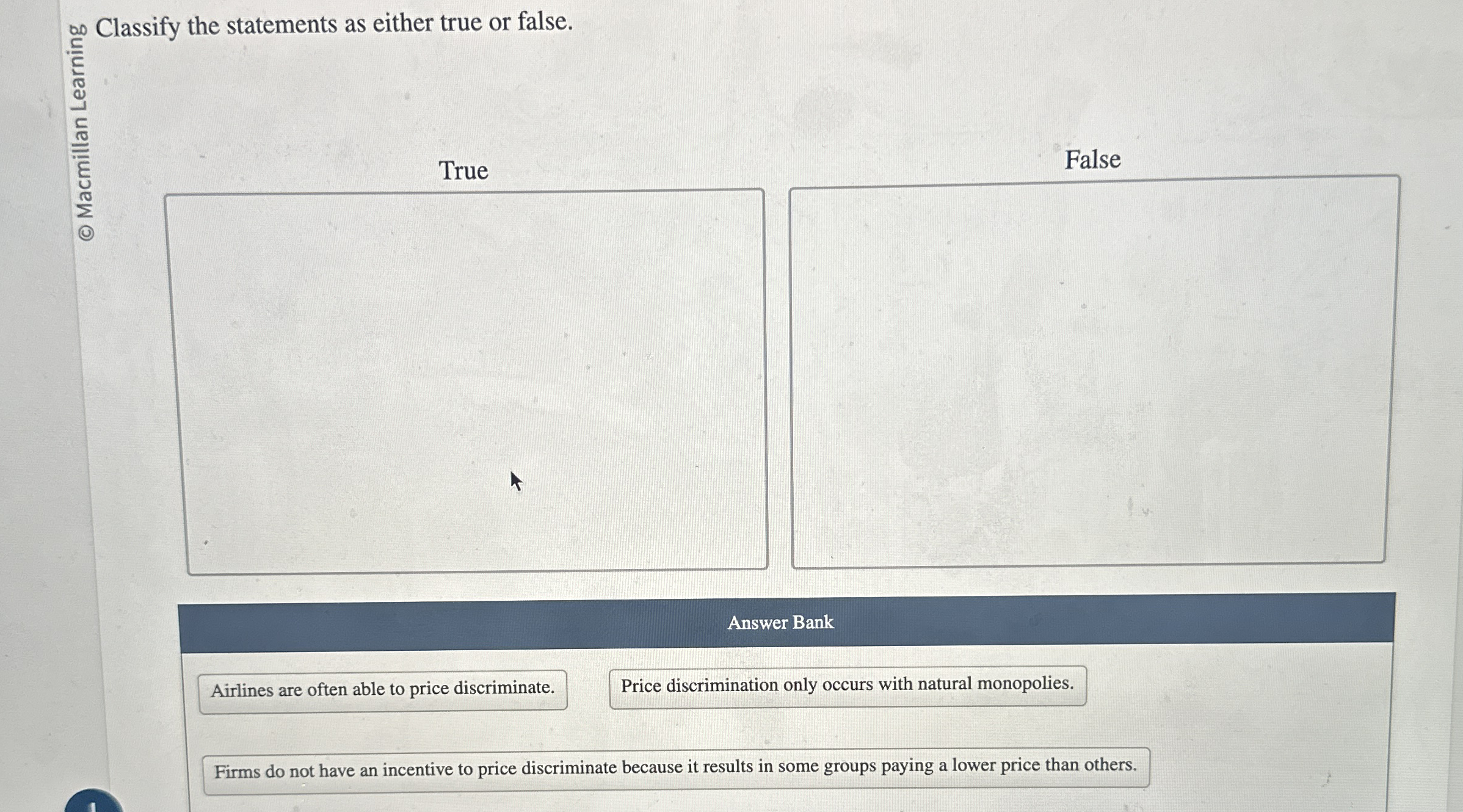 True False Answer Bank Airlines are often able to