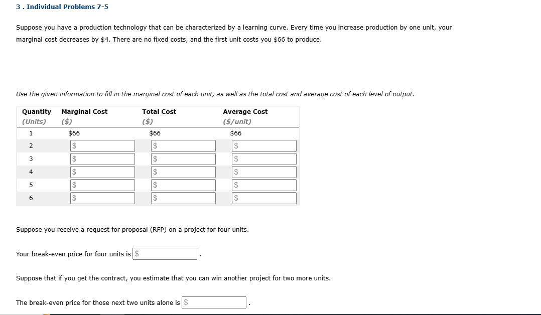 3 . Individual Problems 7 - 5 Suppose you have a