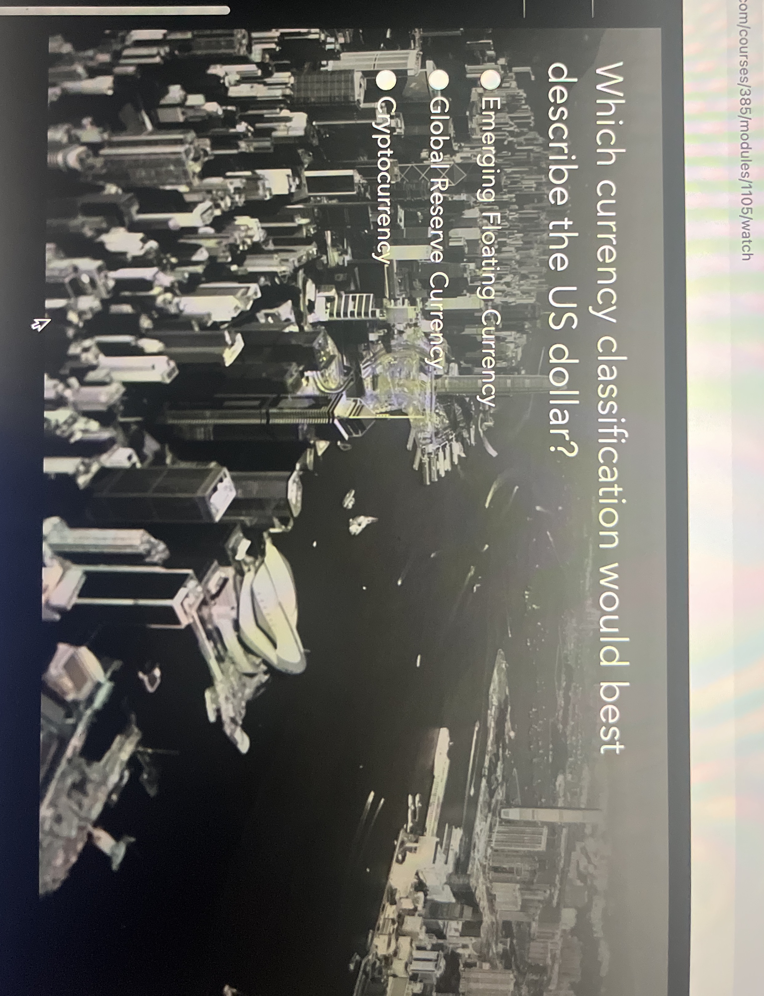 Which currency classification would best describe