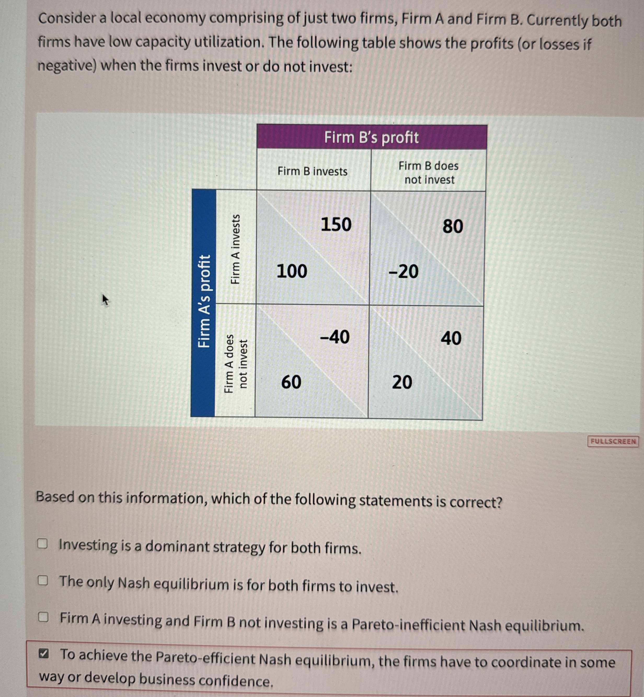Consider a local economy comprising of just two
