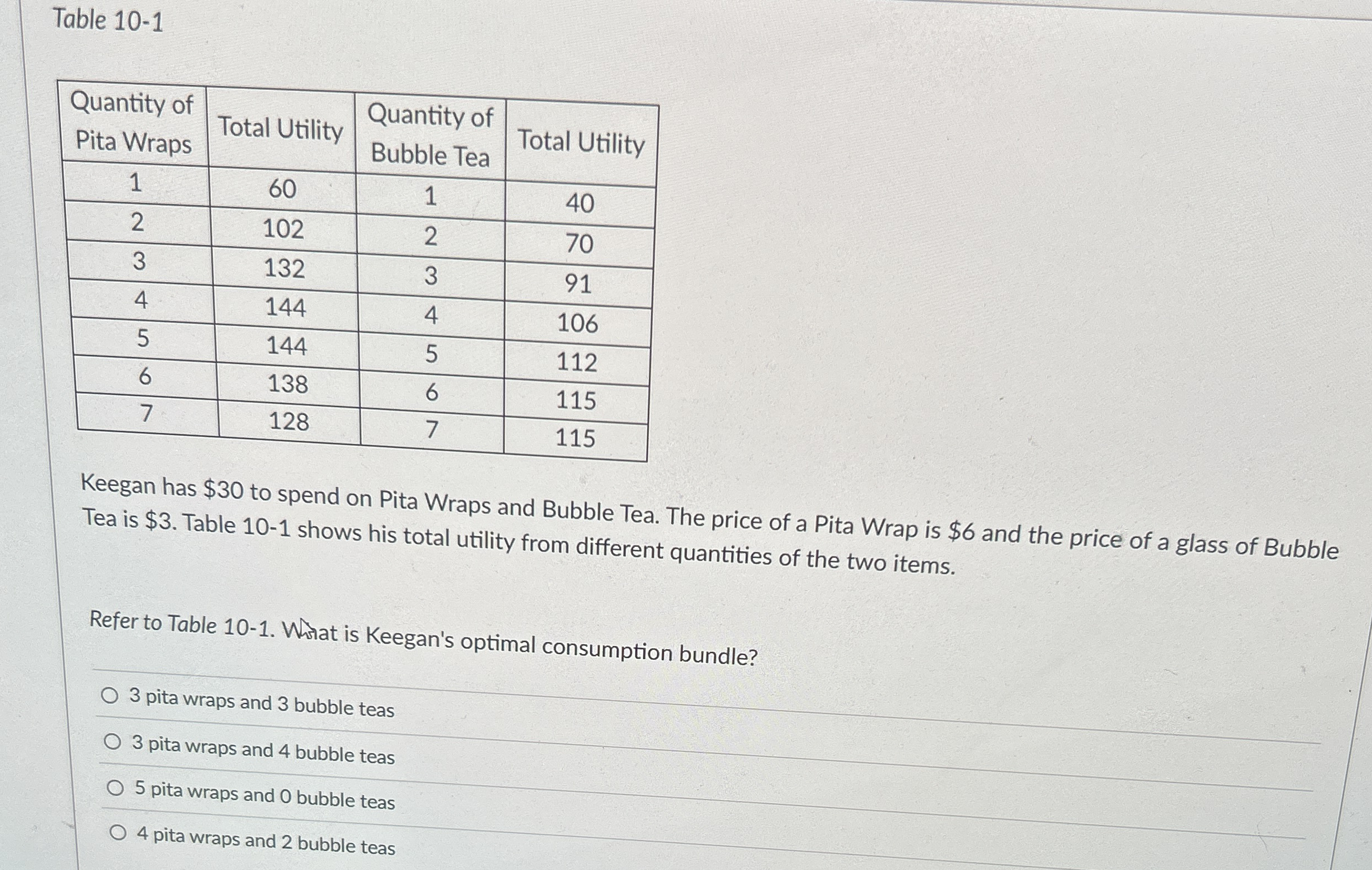 Table 1 0 - 1 \ table [ [ \ table [ [ Quantity of