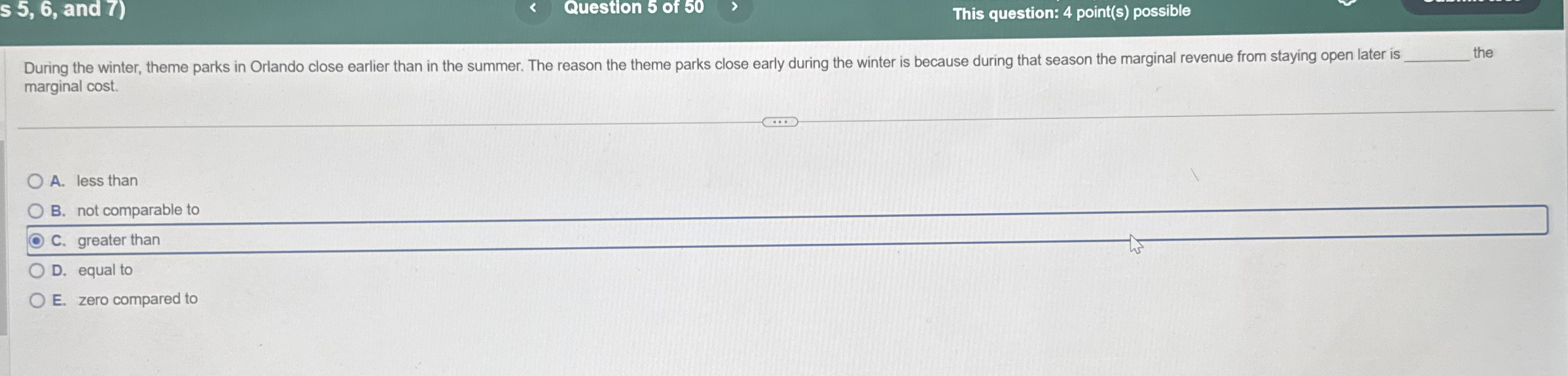 s 5 , 6 , and 7 ) Question 5 of 5 0 This