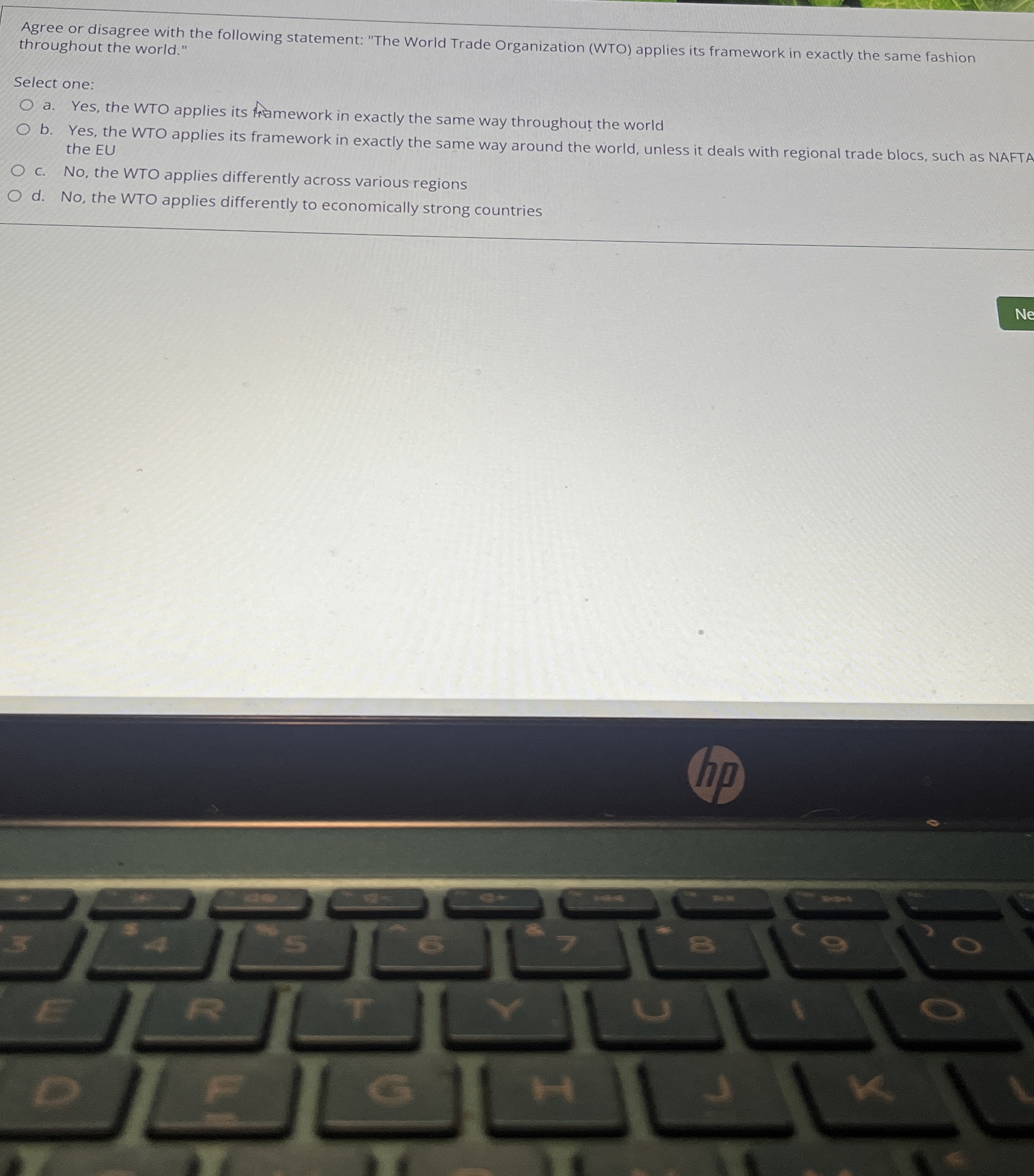 Agree or disagree with the following statement: