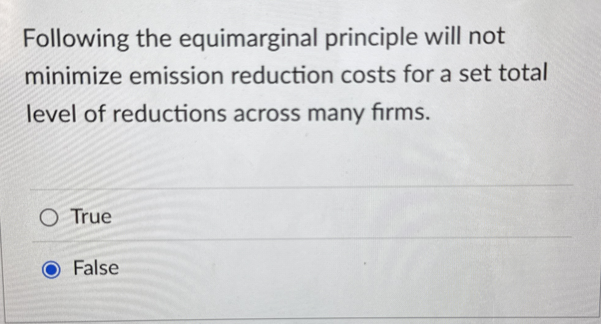 Following the equimarginal principle will not