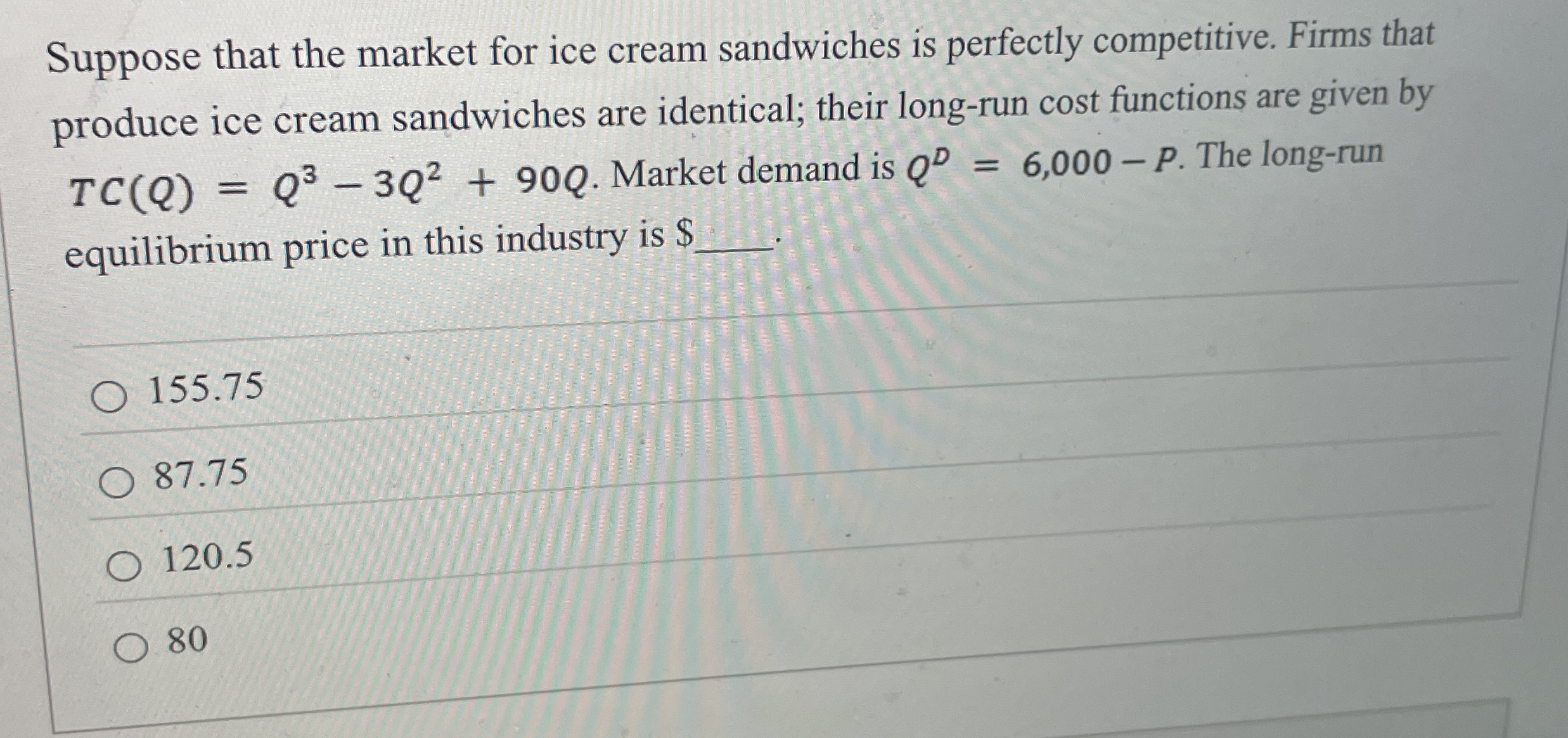 Suppose that the market for ice cream sandwiches