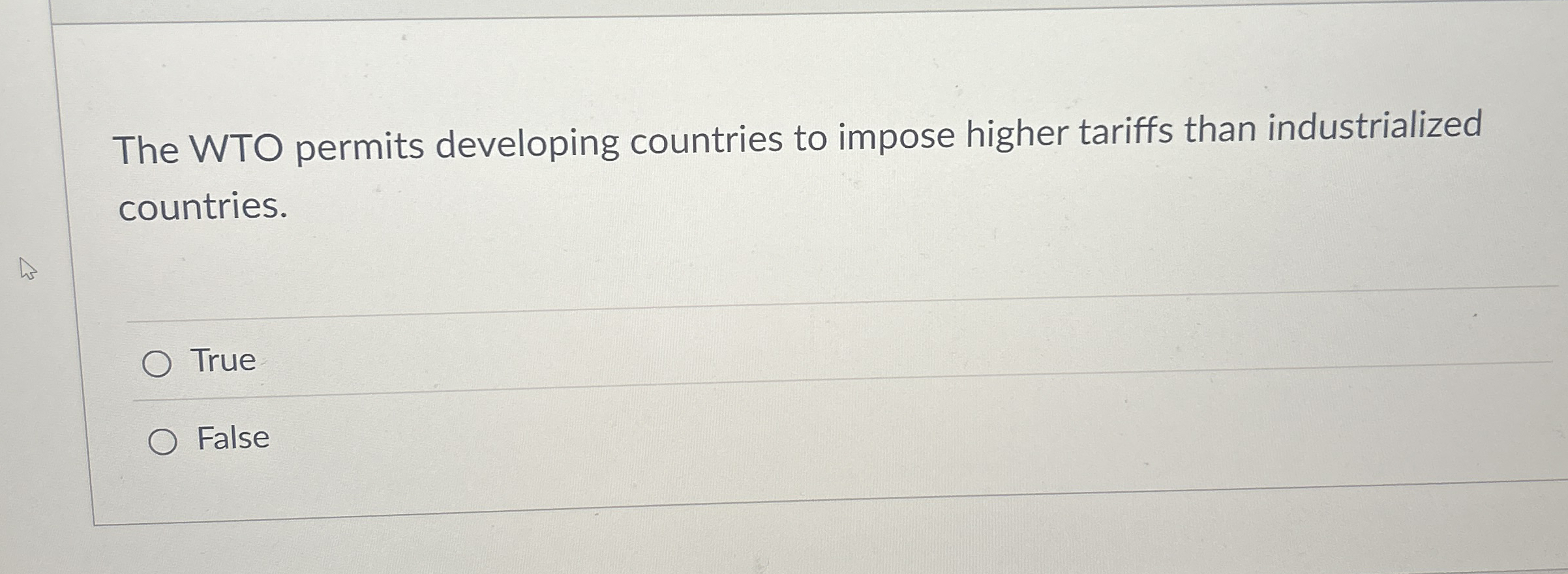 The WTO permits developing countries to impose