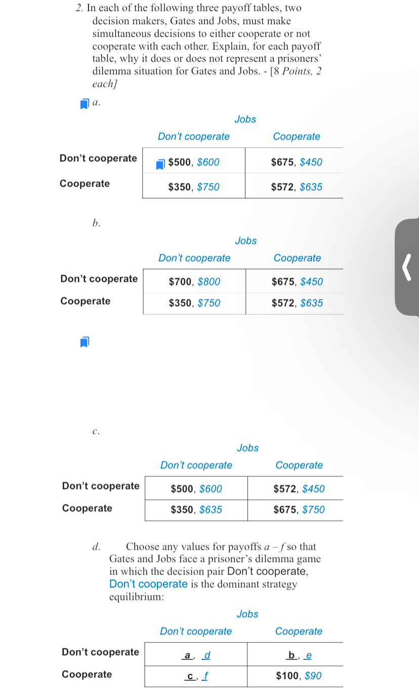 \ table [ [ 2 . In each of the following three