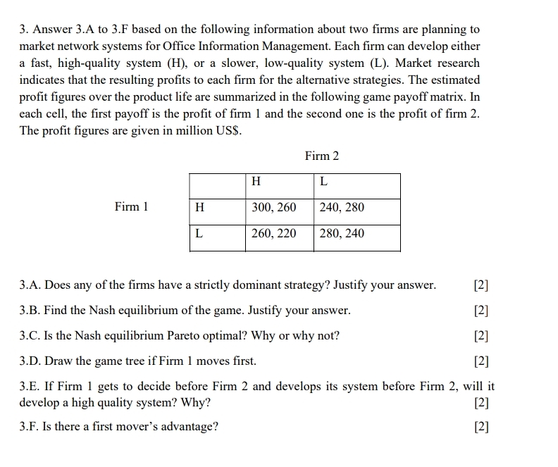 Answer 3 . A to 3 . F based on the following