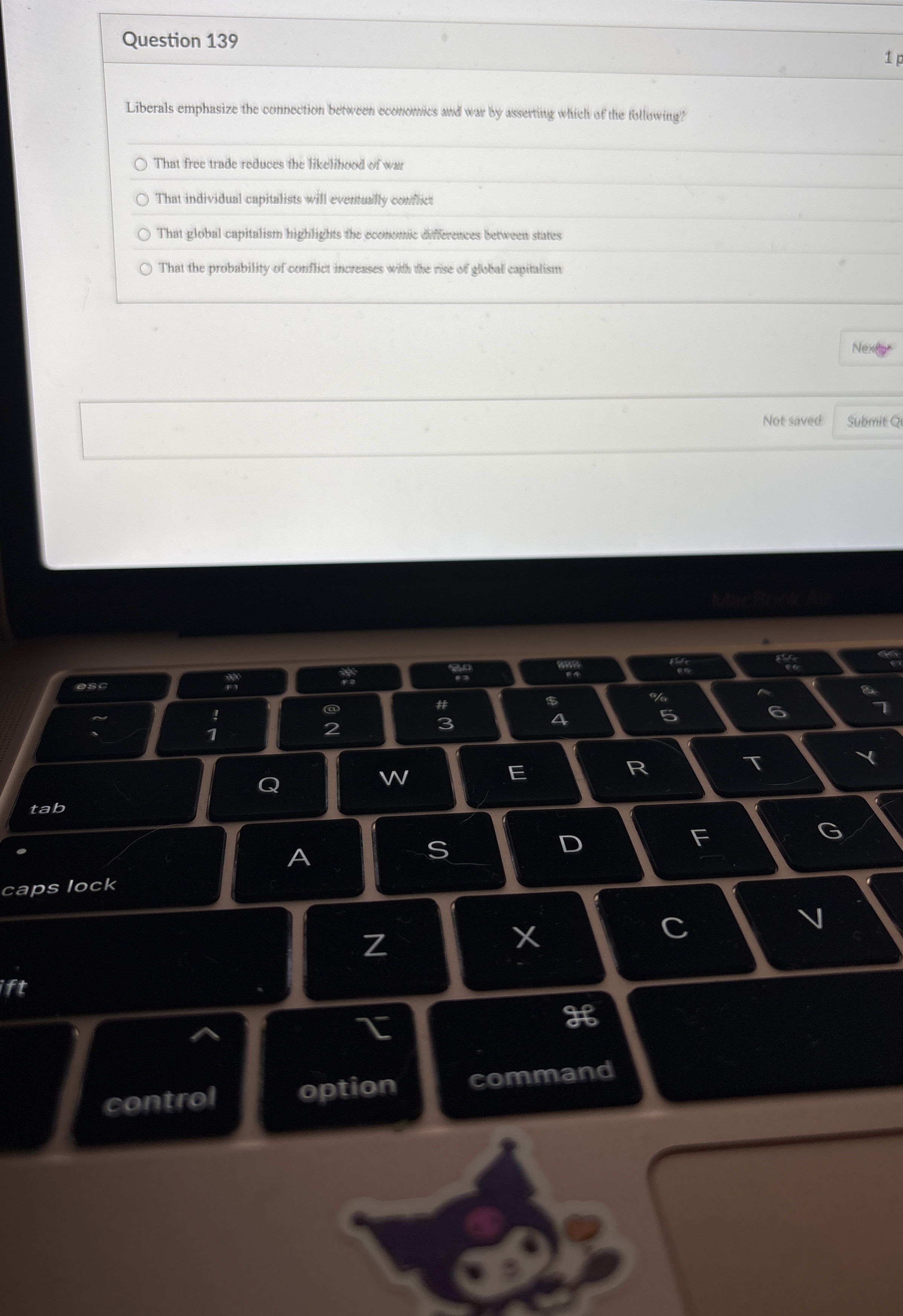 Question 1 3 9 Liberals emphasize the