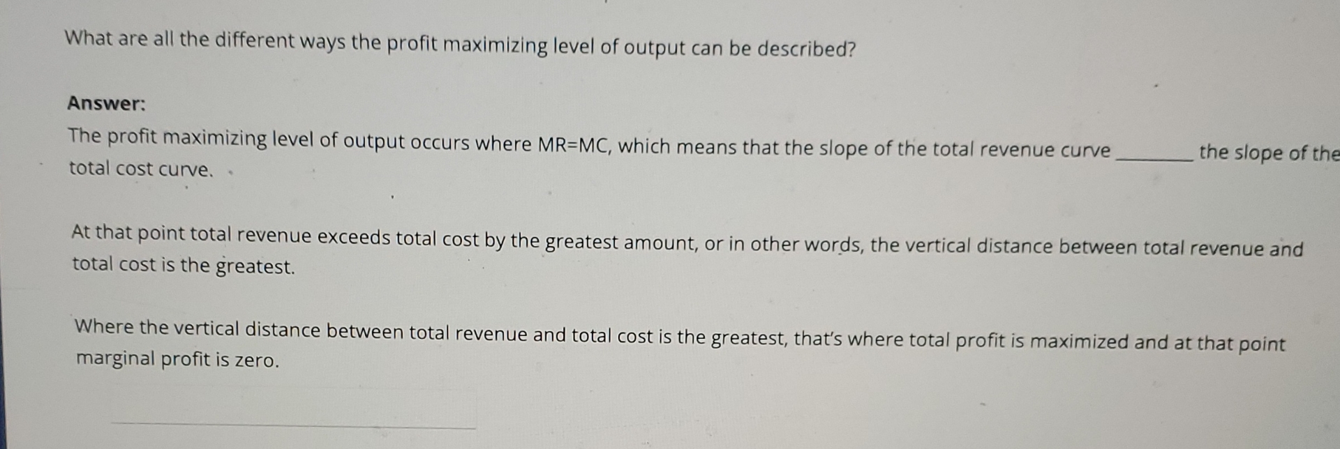 What are all the different ways the profit