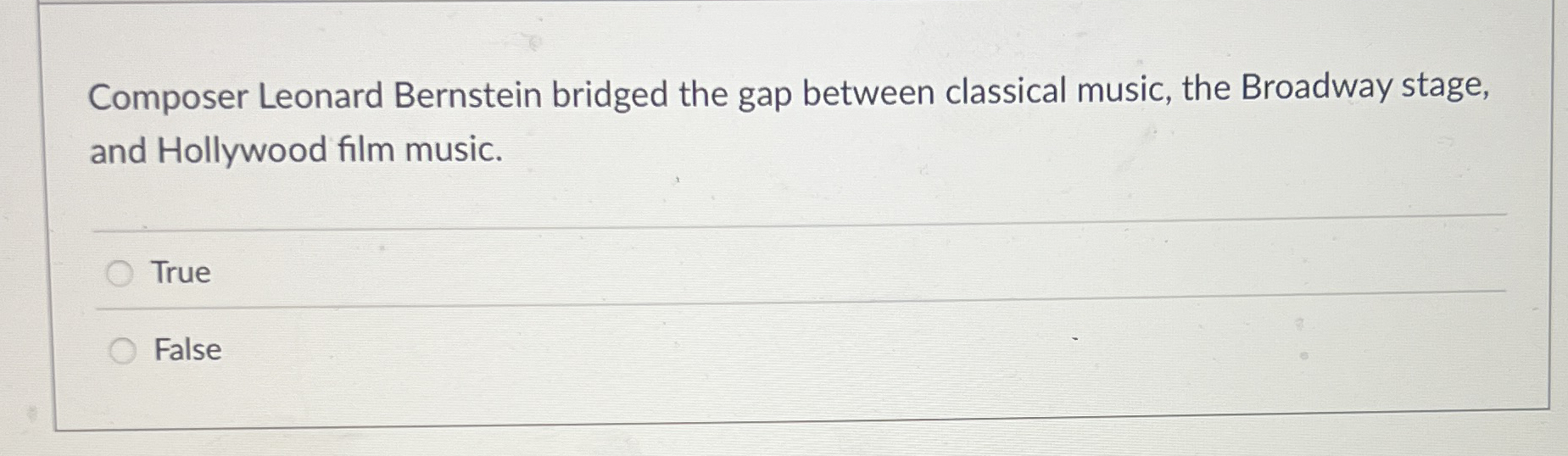 Composer Leonard Bernstein bridged the gap