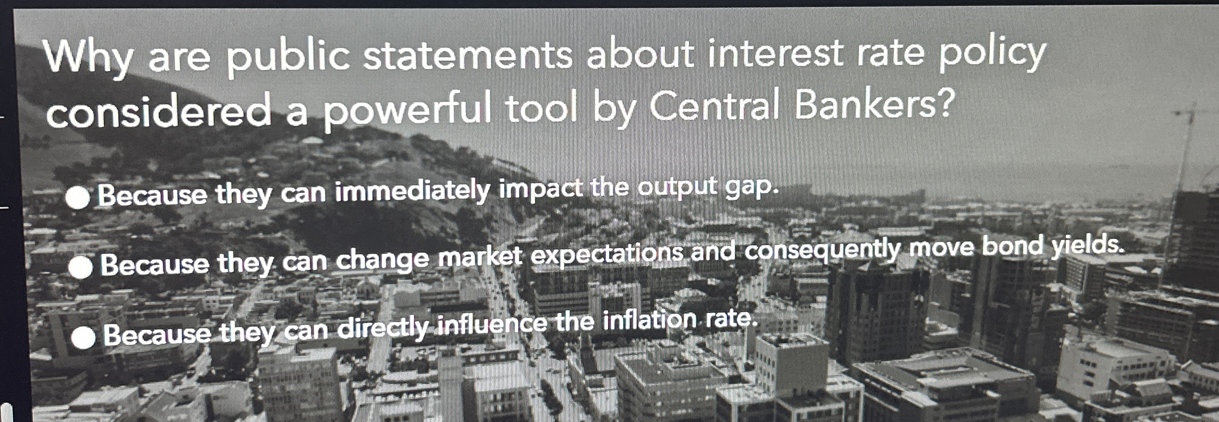 Why are public statements about interest rate