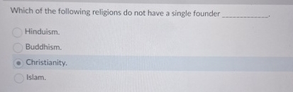 Which of the following religions do not have a
