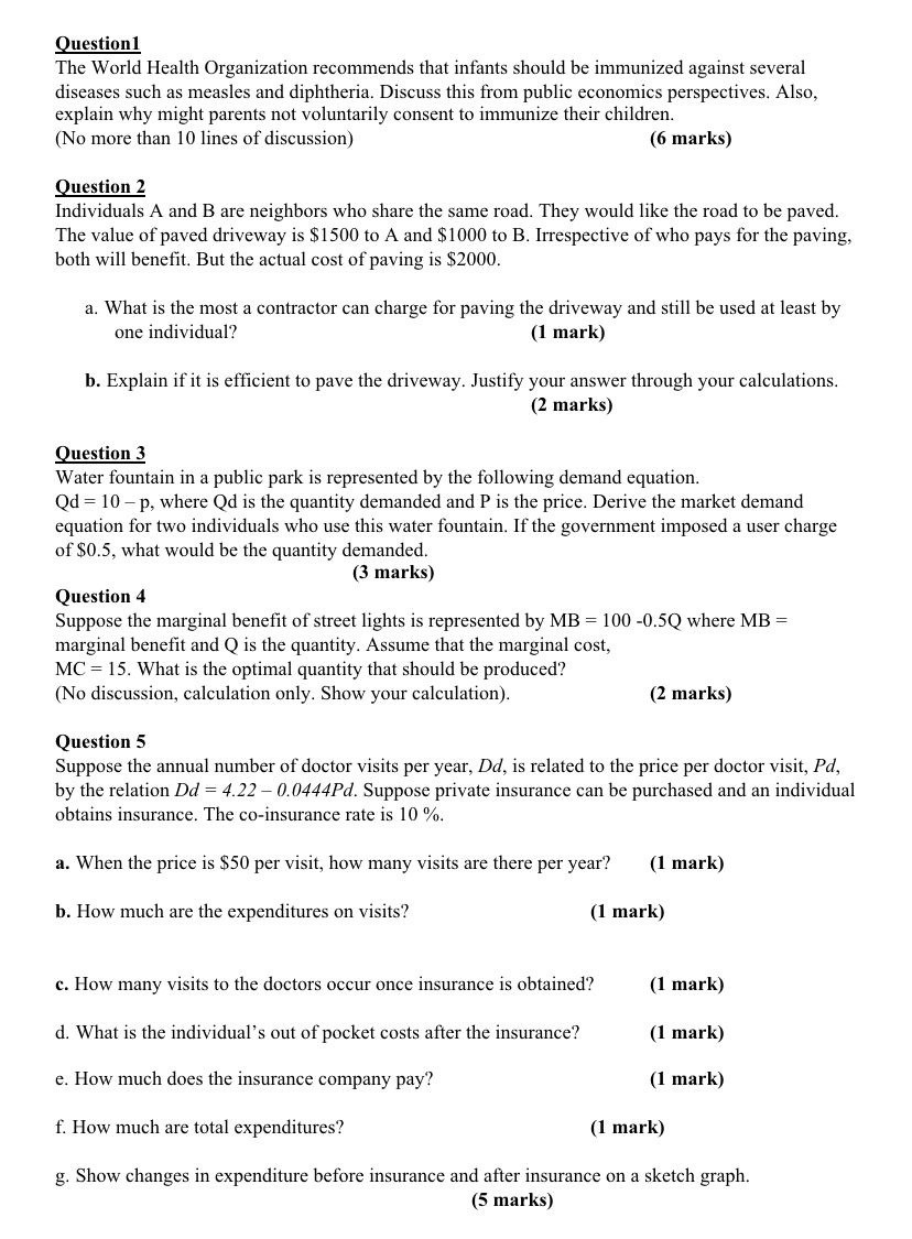 Question 1 The World Health Organization
