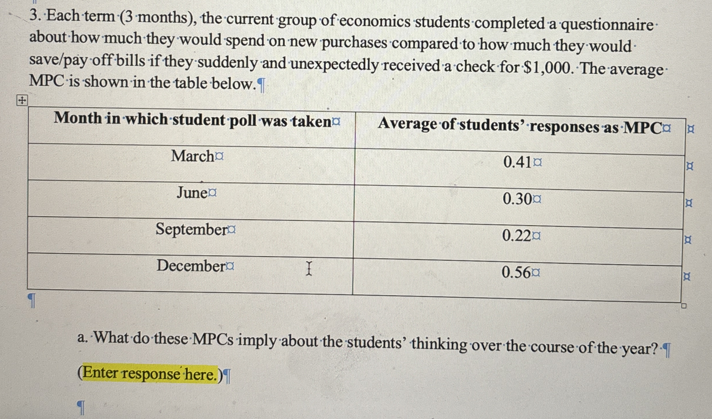 Each term ( 3 months ) , the current group of