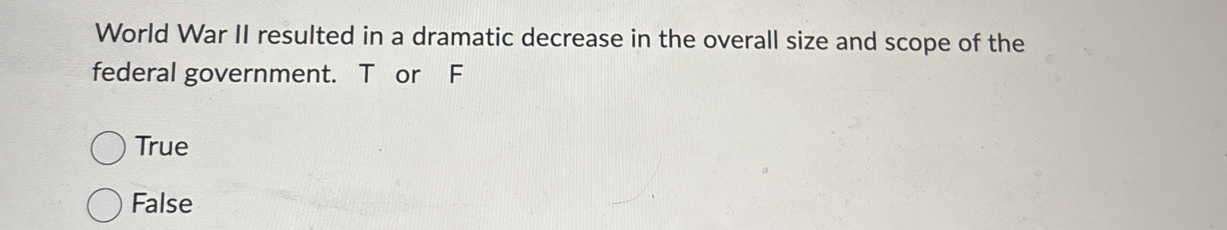 World War II resulted in a dramatic decrease in
