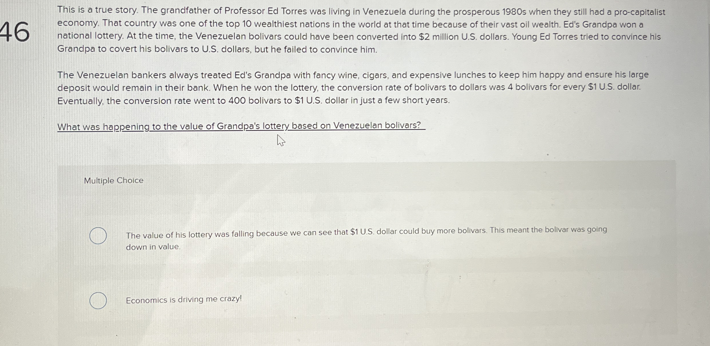 4 6 This is a true story. The grandfather of
