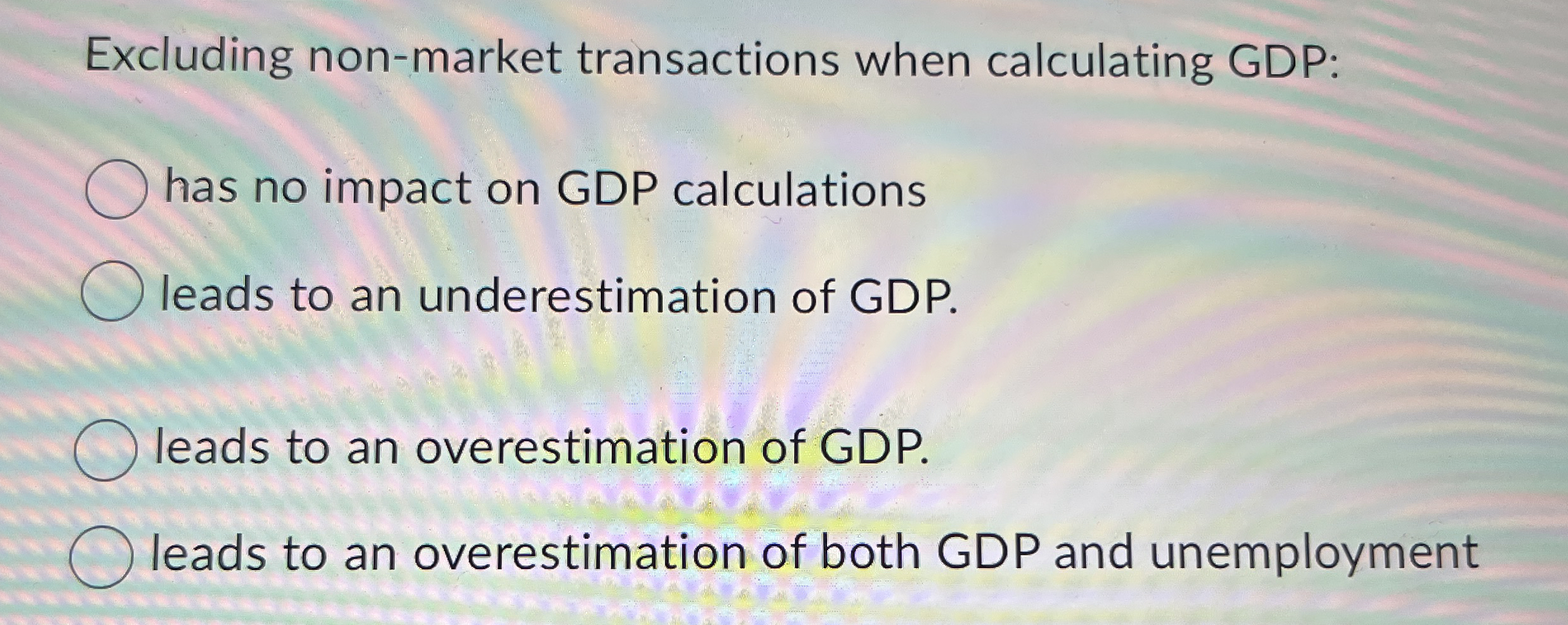 Excluding non - market transactions when