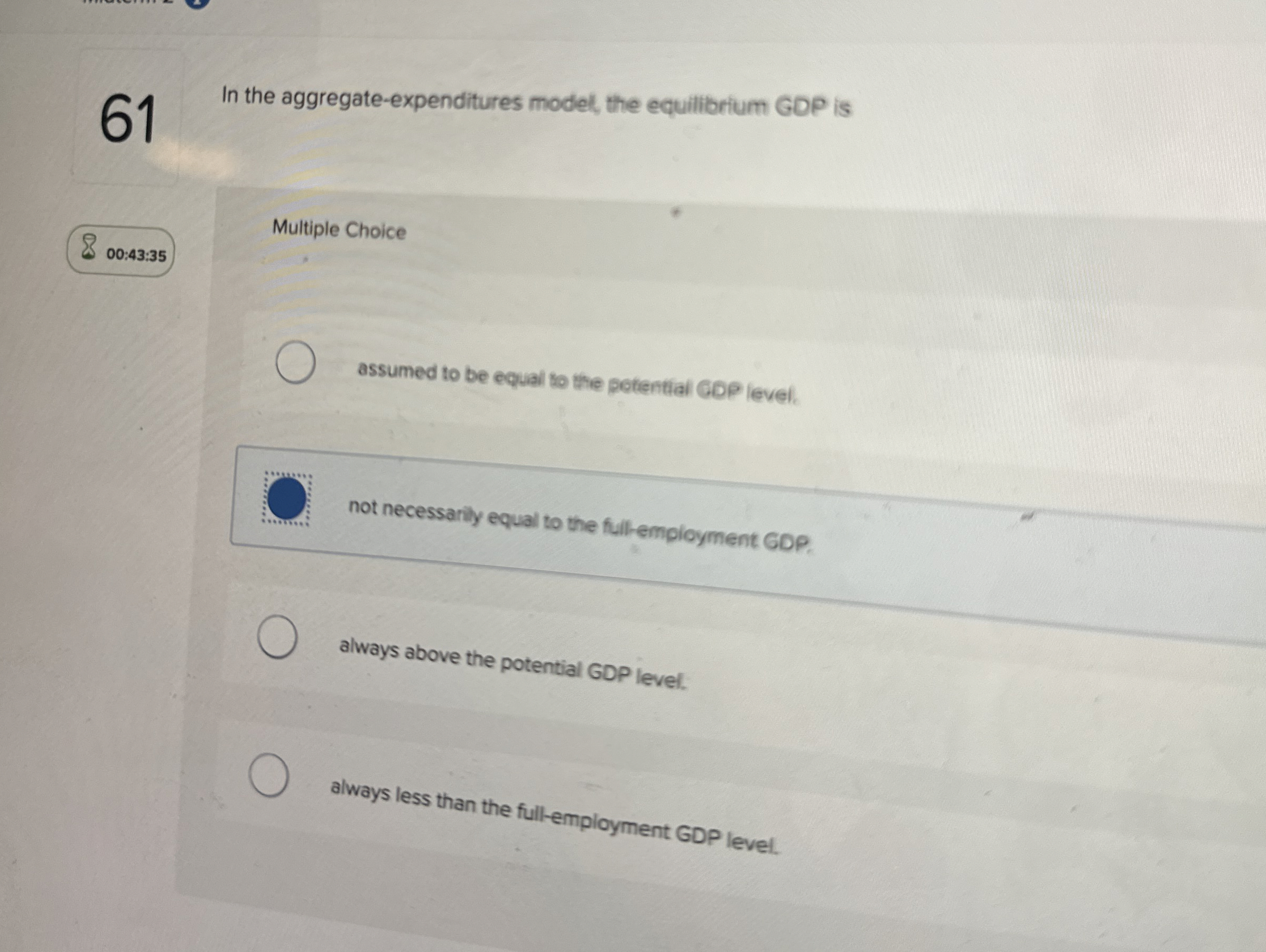 6 1 In the aggregate - expenditures model, the