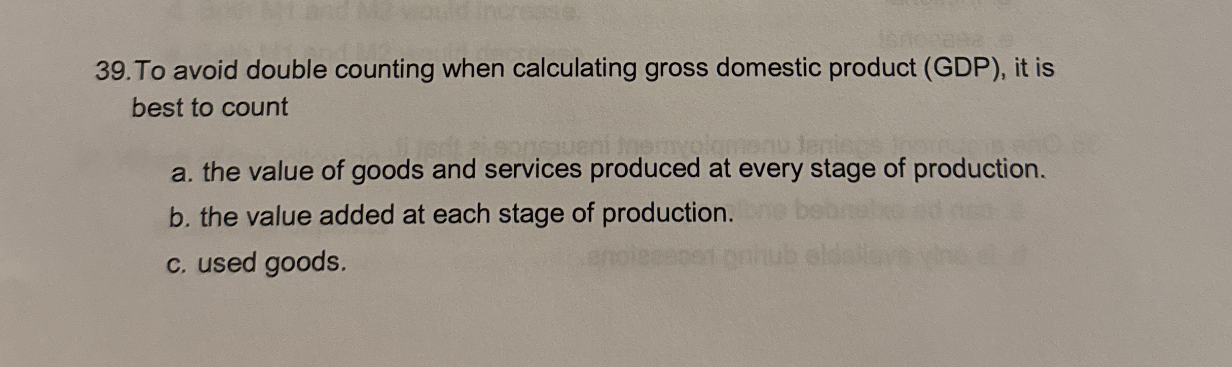 To avoid double counting when calculating gross