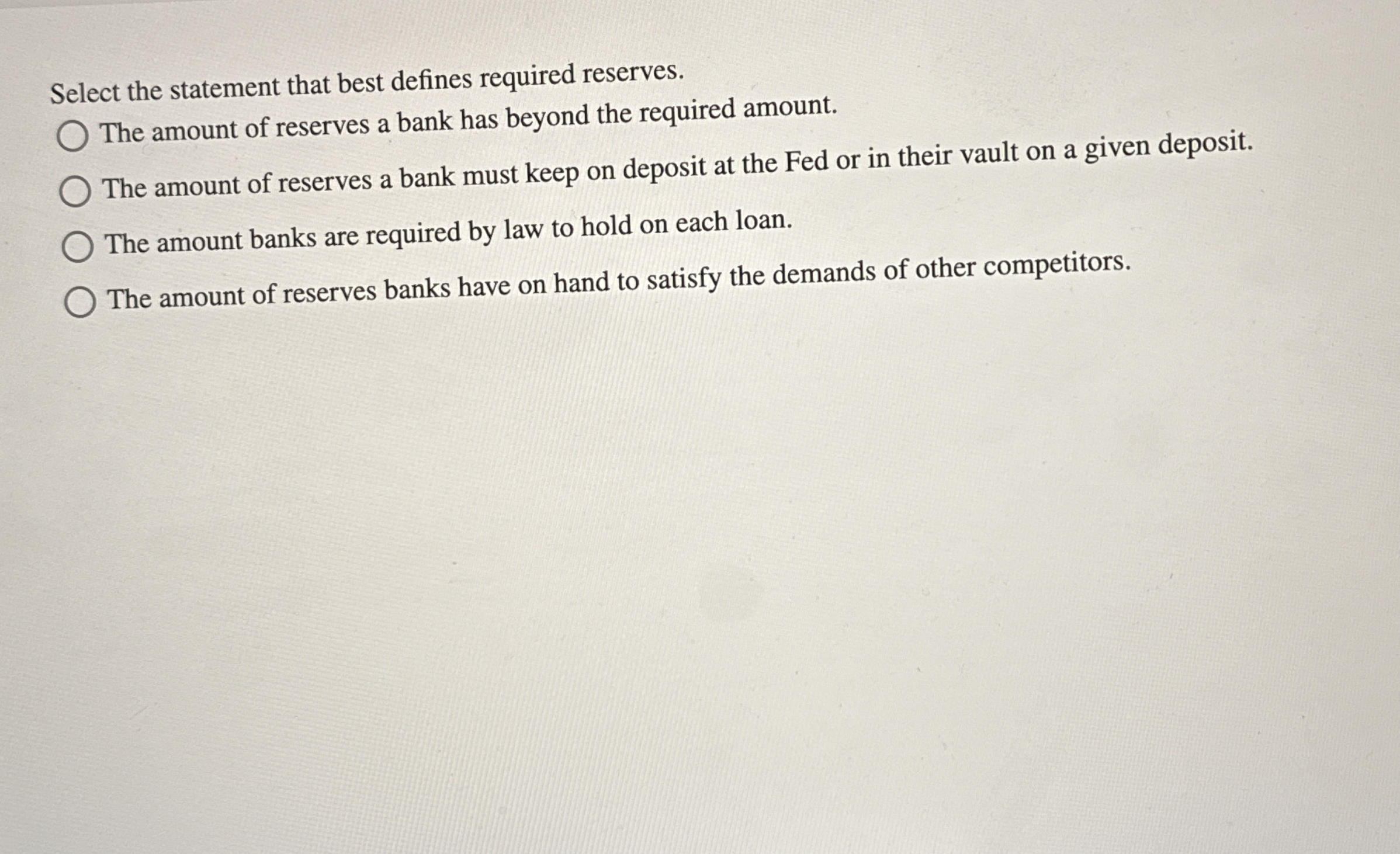 Select the statement that best defines required