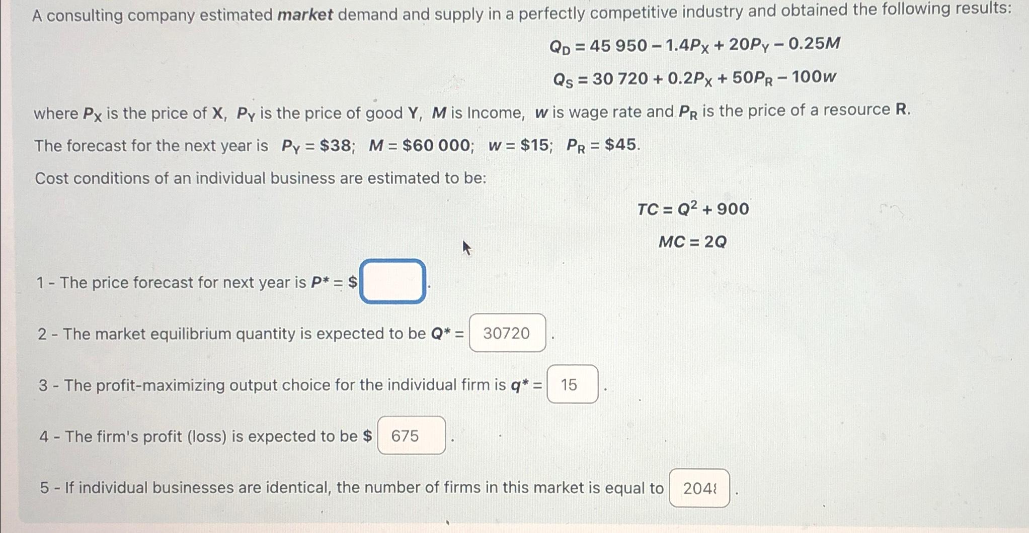 Q D = 4 5 9 5 0 - 1 . 4 P x + 2 0 P Y - 0 . 2 5 M