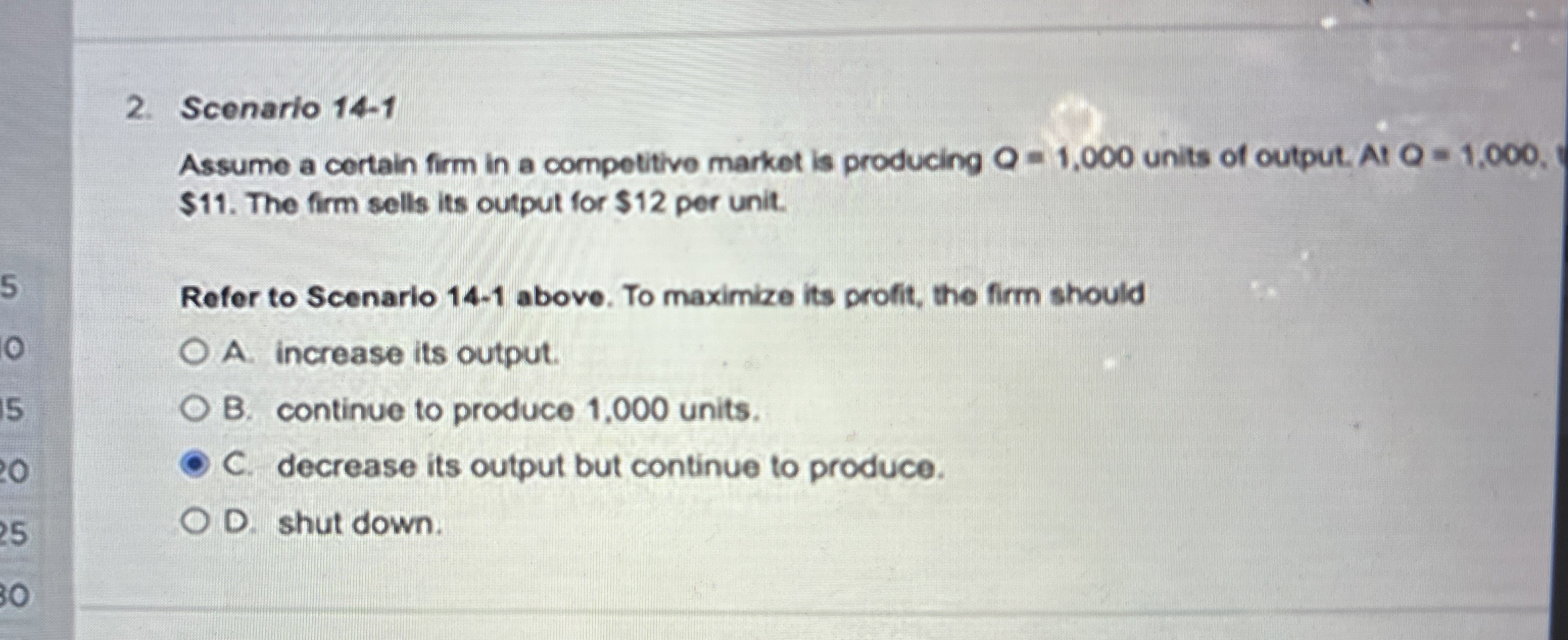 Scenario 1 4 - 1 Assume a certain firm in a