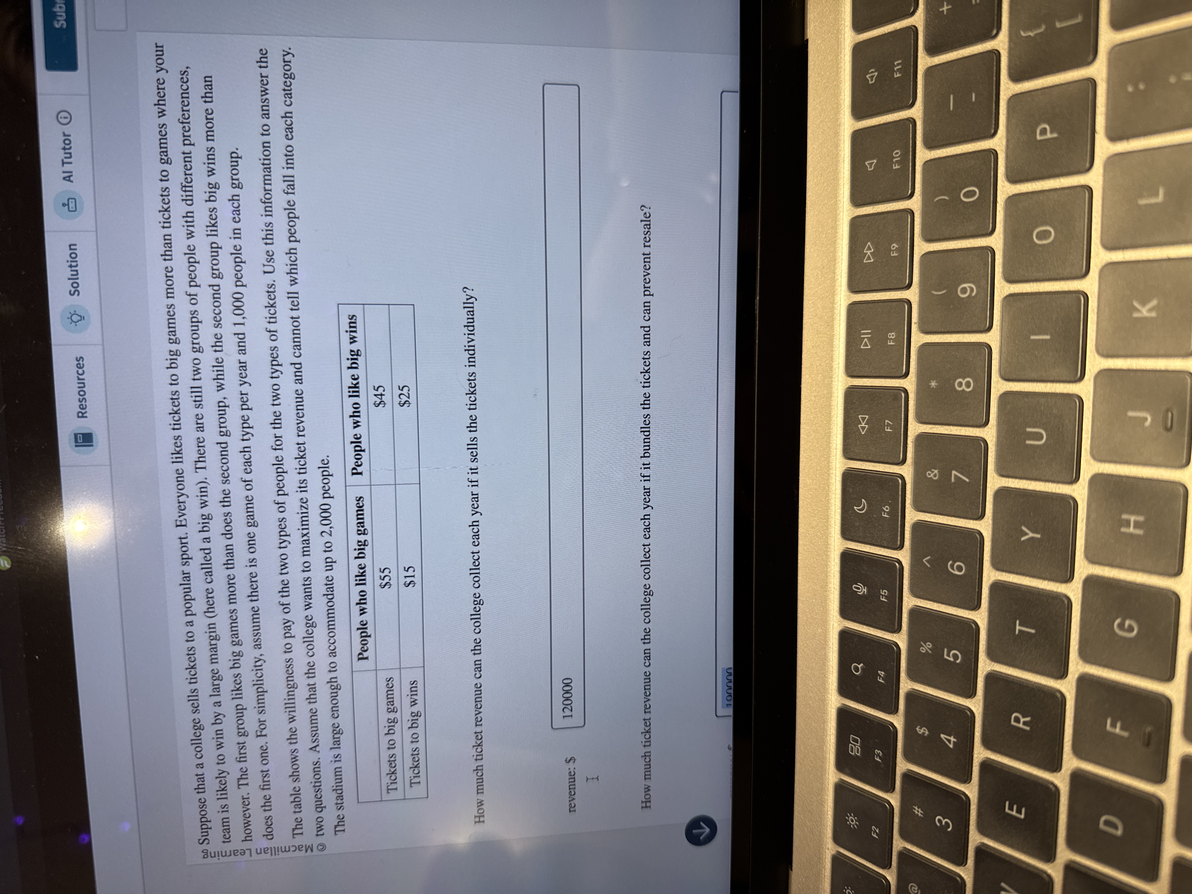 \ ( { } _ { 0 0 } \ ) Suppose that a college