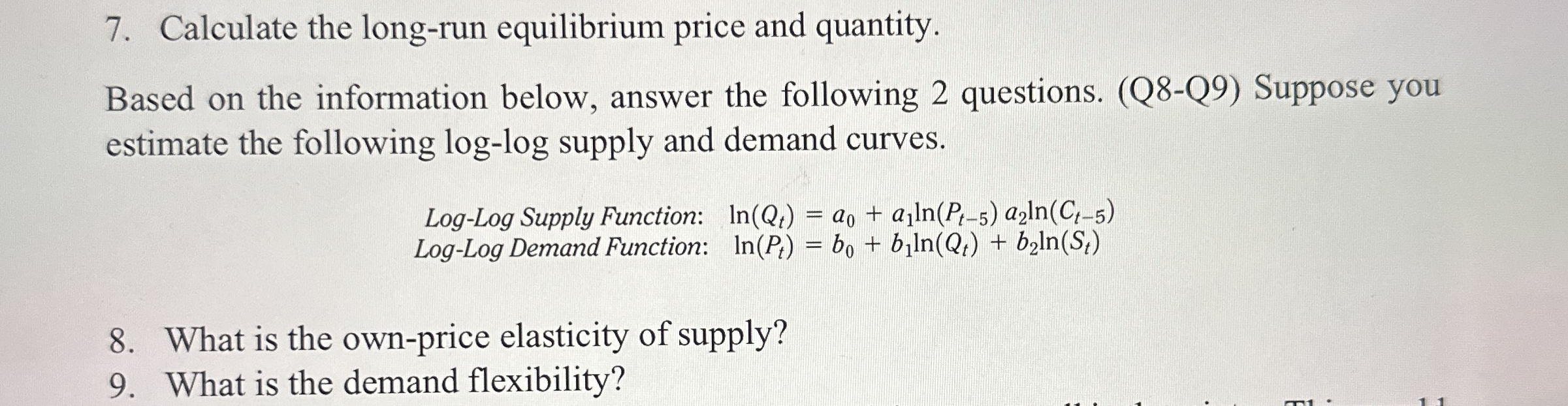 Calculate the long - run equilibrium price and