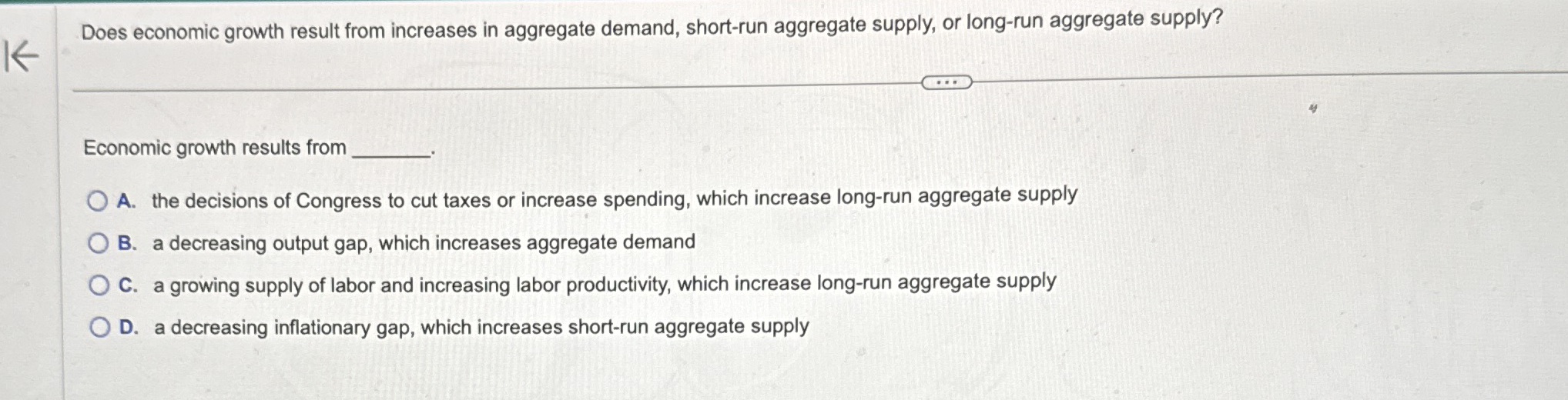 Does economic growth result from increases in