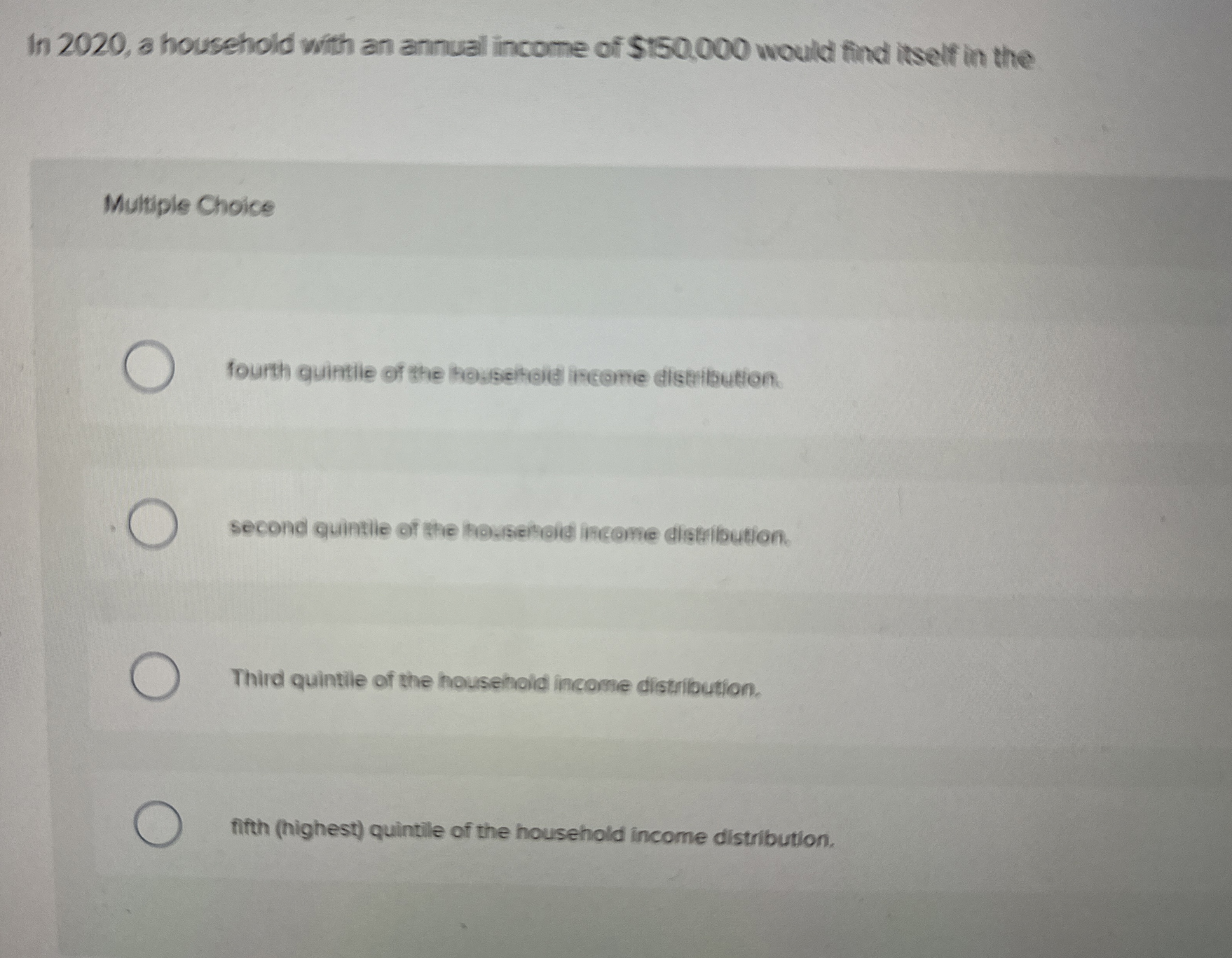 In 2 0 2 0 , a household with an annual income of