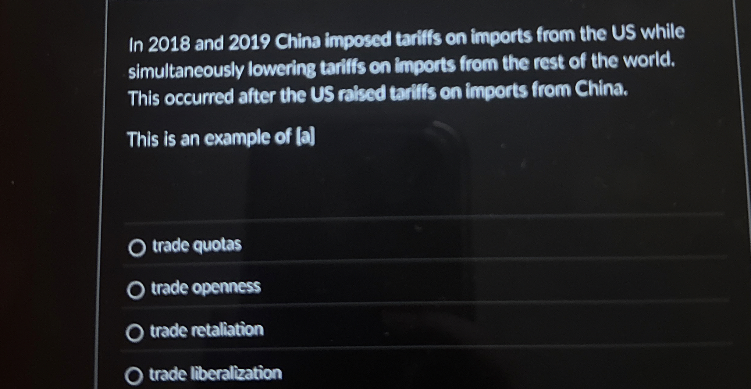In 2 0 1 8 and 2 0 1 9 China imposed tariffs on
