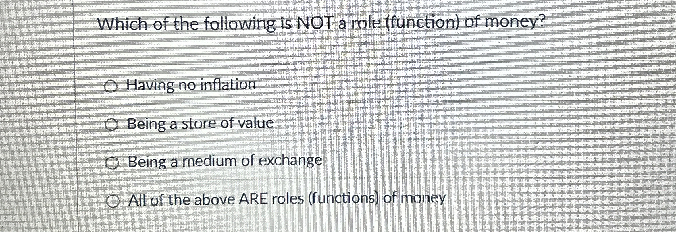 Which of the following is NOT a role ( function )