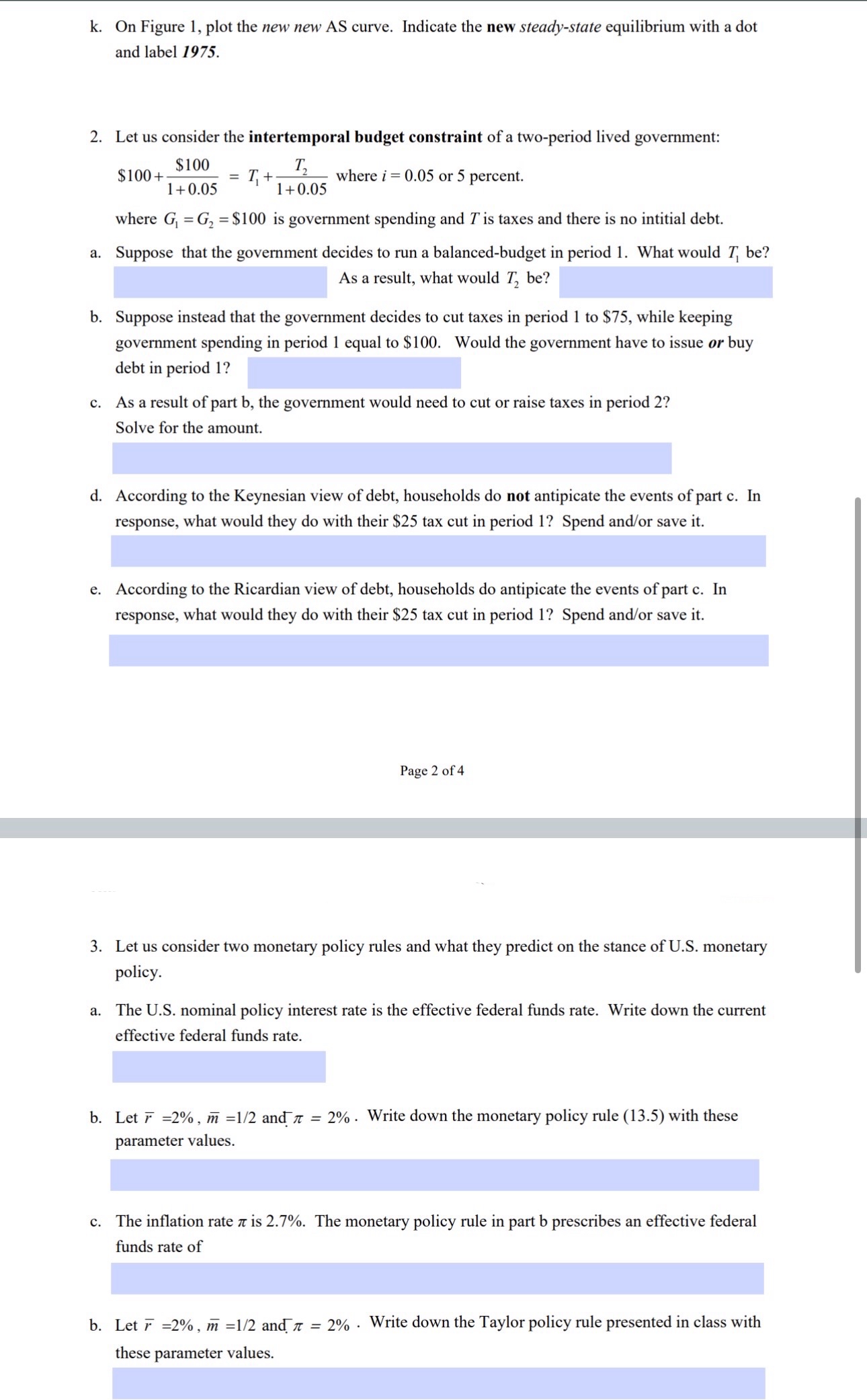 k . On Figure 1 , plot the new new AS curve.