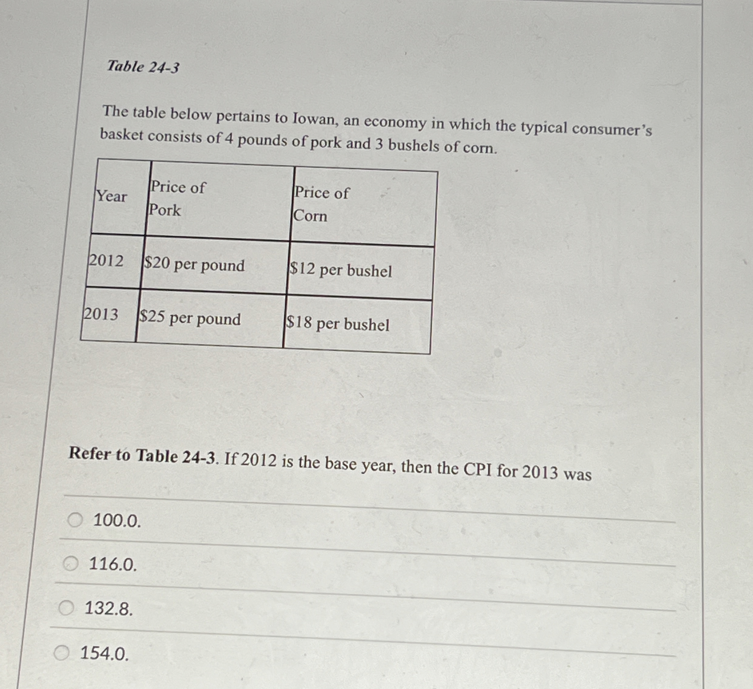 Table 2 4 - 3 The table below pertains to Iowan,