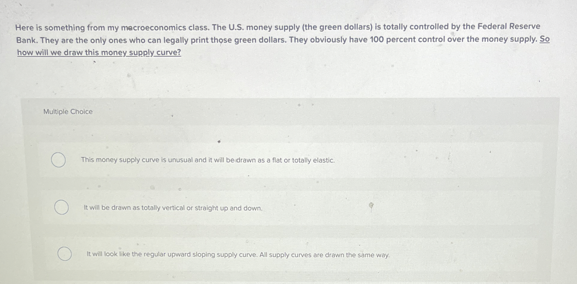 Here is something from my macroeconomics class.