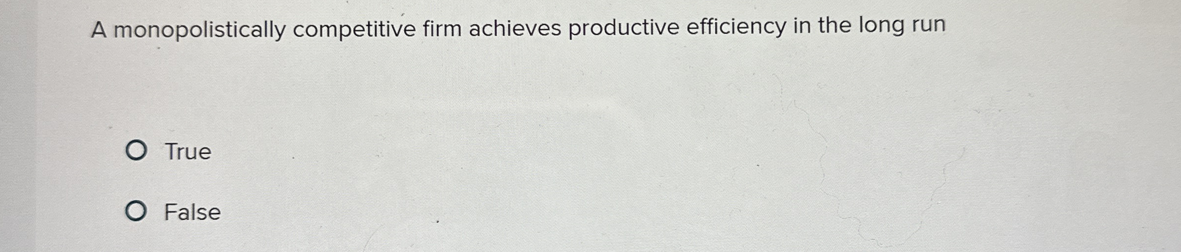 A monopolistically competitive firm achieves