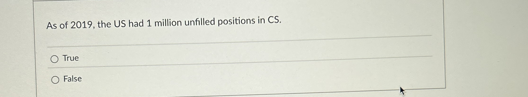 As of 2 0 1 9 , the US had 1 million unfilled