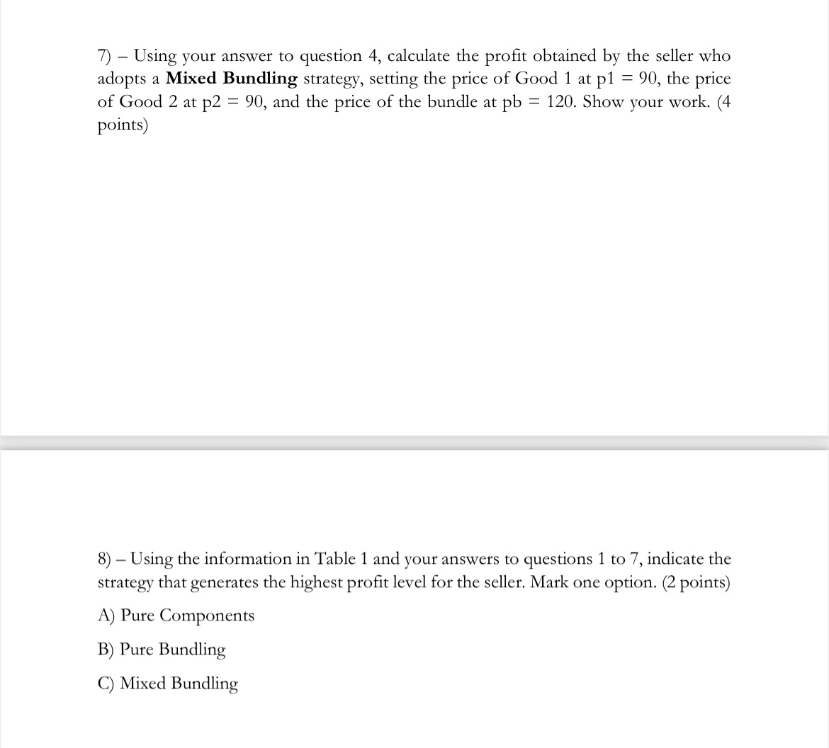 Bundling and Matching Scenario: Points A , B , C