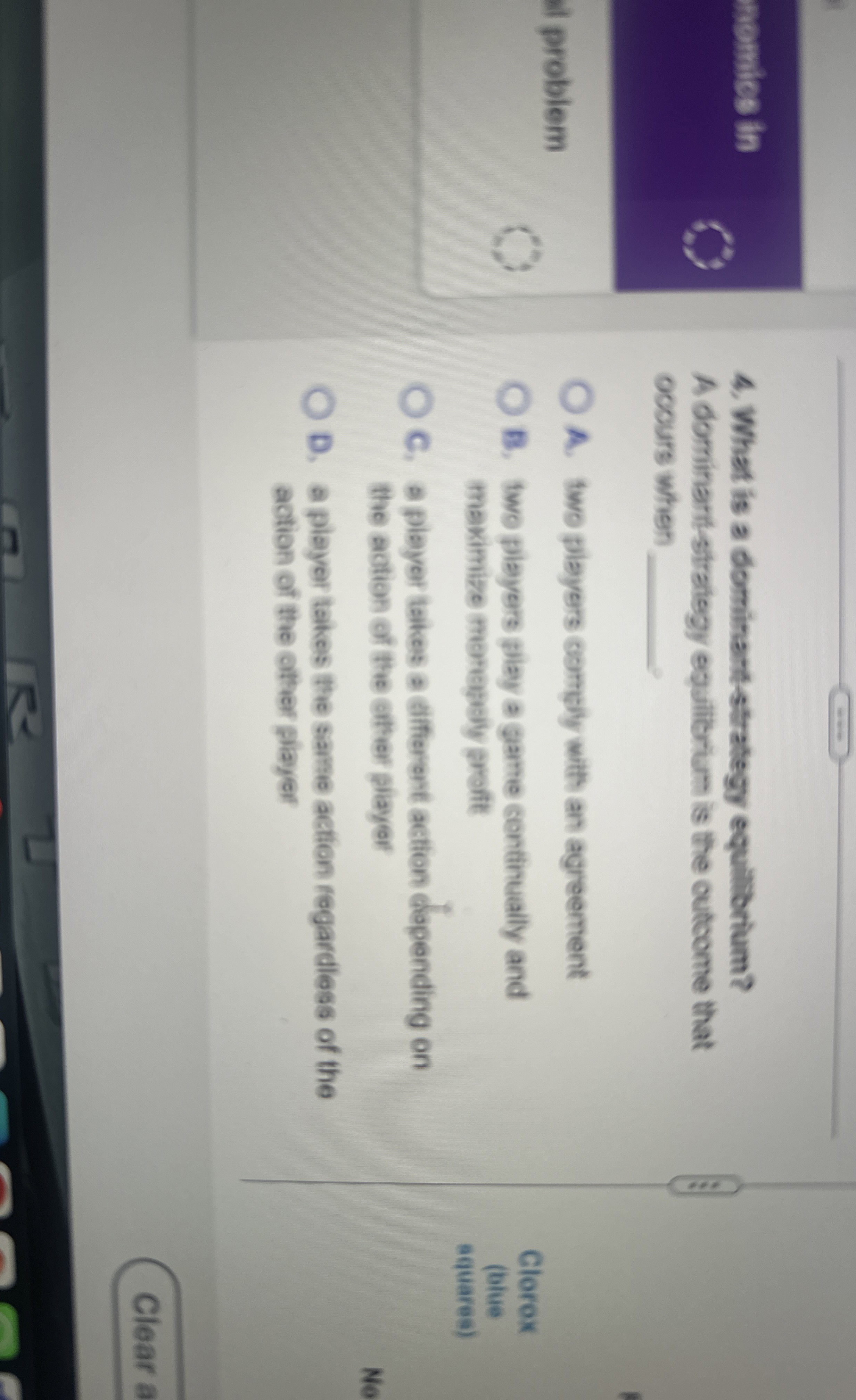 What is a dominantstrategy equilibrium? A