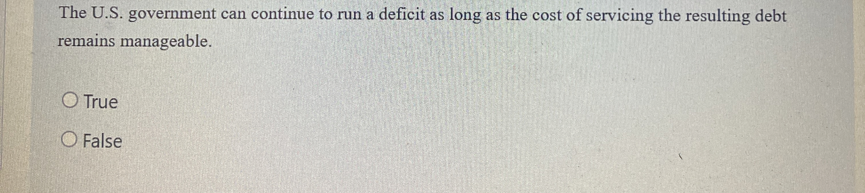 The U . S . government can continue to run a