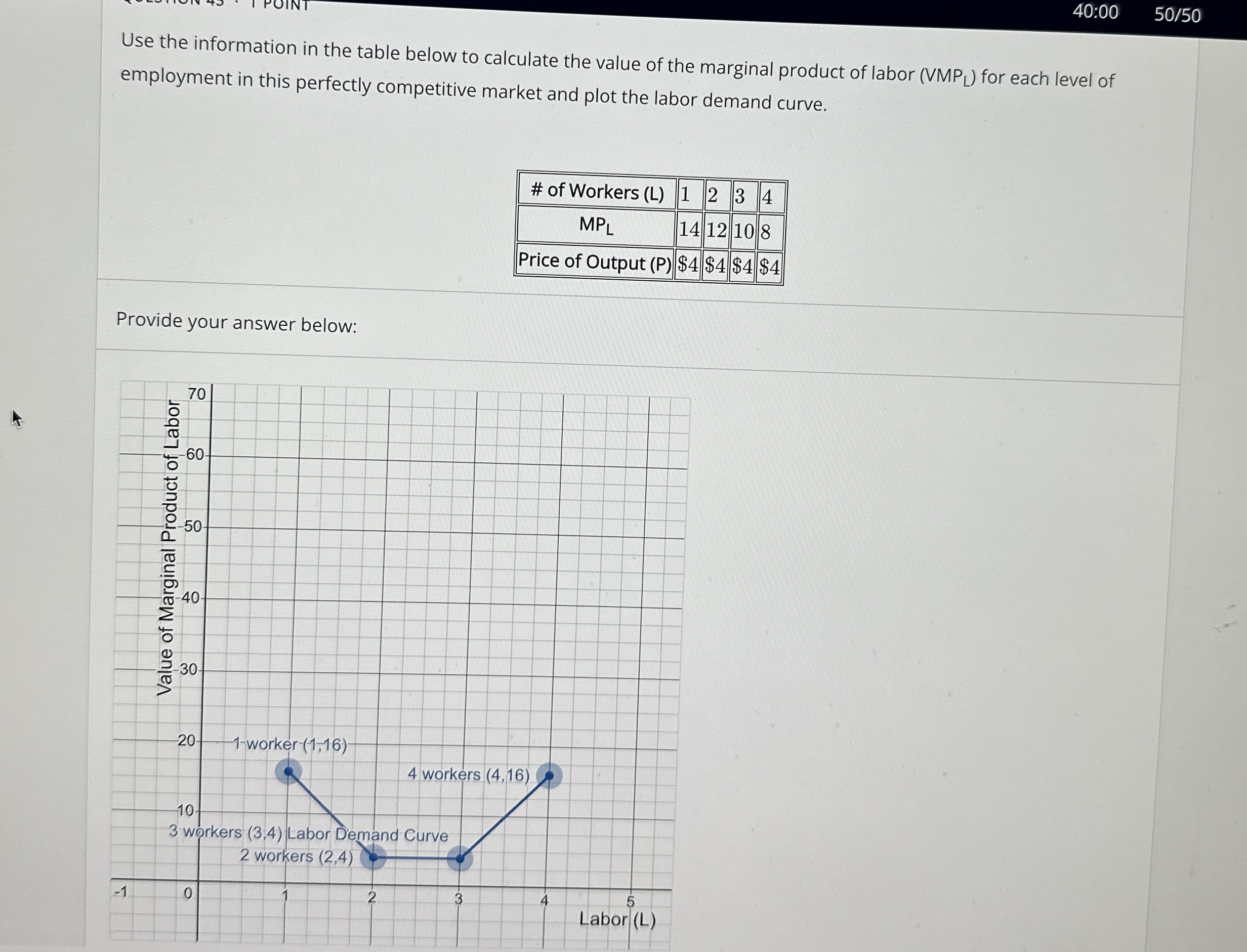 4 0 : 0 0 5 0 / 5 0 Use the information in the
