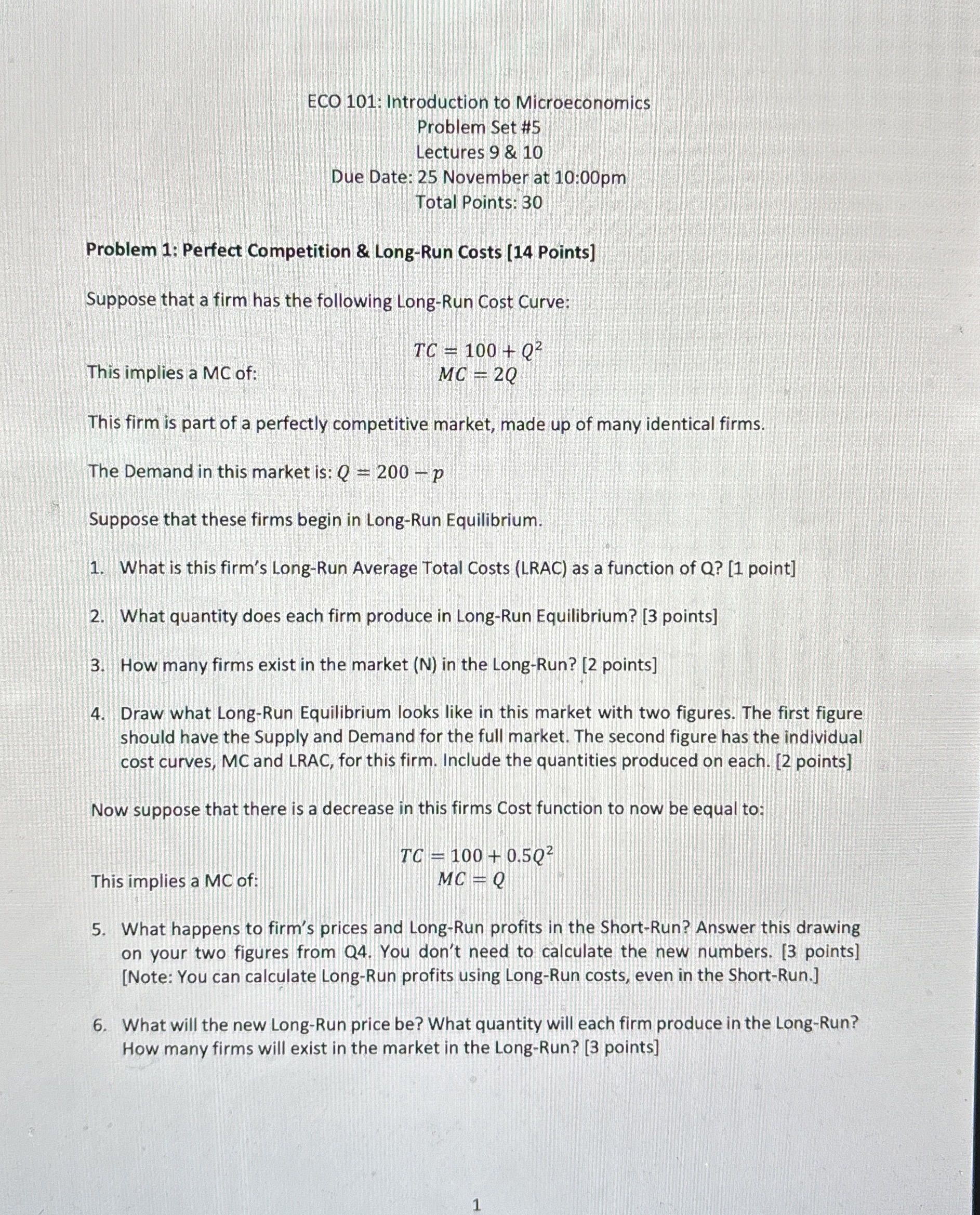 ECO 1 0 1 : Introduction to Microeconomics