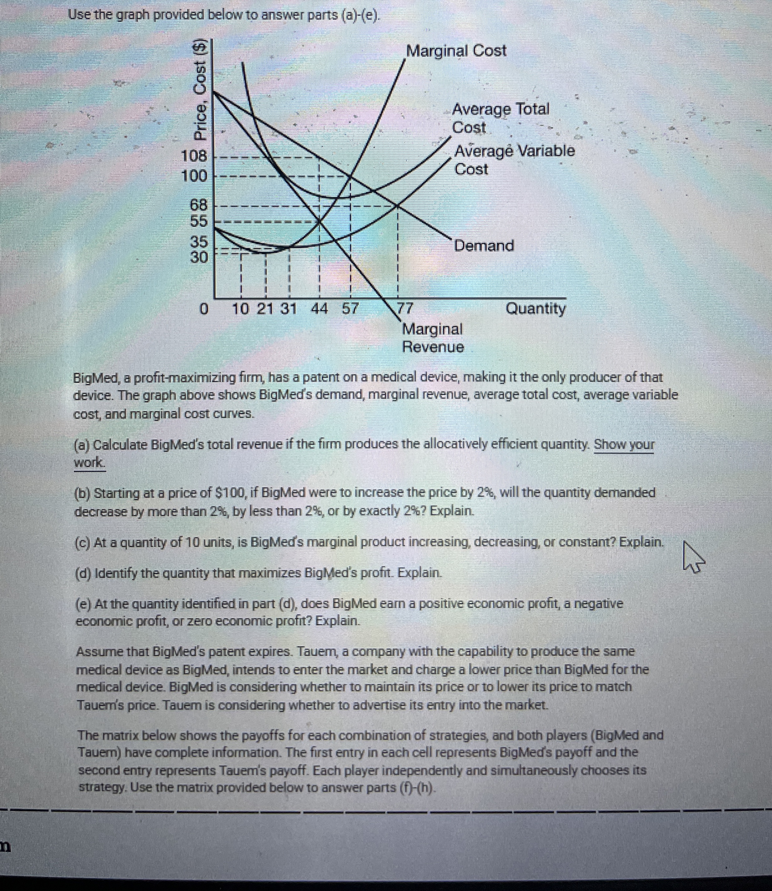 Use the graph provided below to answer parts ( a