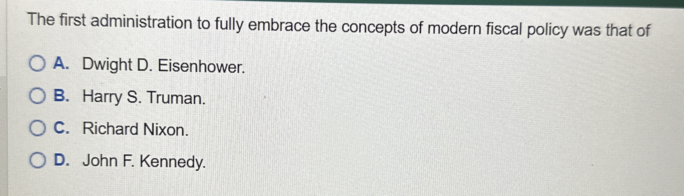 The first administration to fully embrace the